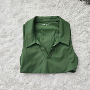 WEWOREWHAT Cropped Polo Bra. Green. Size Medium. New without tags.